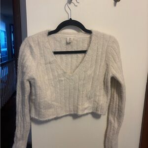 Urban Outfitters Cropped V-Neck Sweater